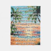 Mikronesien Wir sind eine Lücke Fleecedecke (Vorderseite)