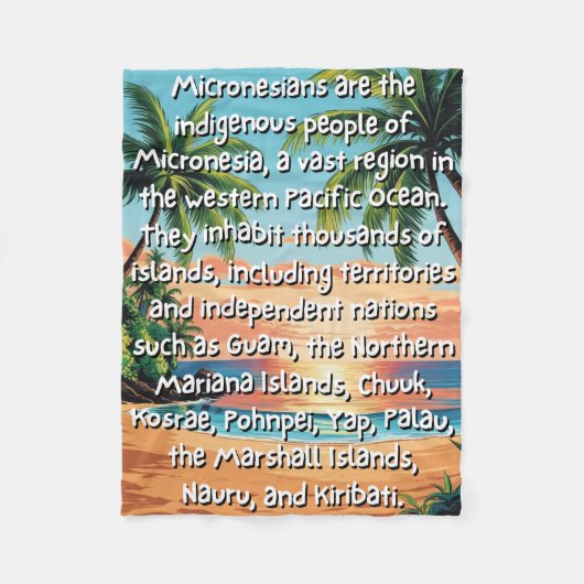 Mikronesien Wir sind eine Lücke Fleecedecke (Vorderseite)