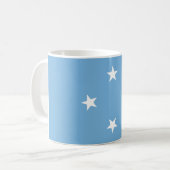 Mikronesische Flagge (Federated Staaten of Microne Kaffeetasse (Vorderseite Links)