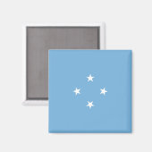 Mikronesische Flagge (Federated Staaten of Microne Magnet (Vorderseite/Rückseite)