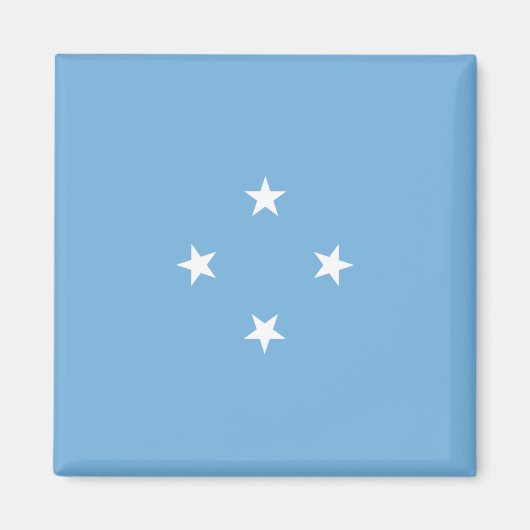 Mikronesische Flagge (Federated Staaten of Microne Magnet (Vorne)