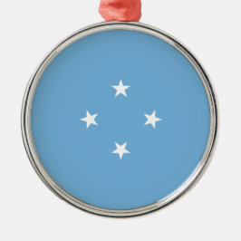 Mikronesische Flagge (Federated Staaten of Microne Ornament Aus Metall