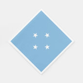 Mikronesische Flagge (Federated Staaten of Microne Serviette (Ecke)