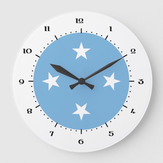 Mikronesische Flaggenuhren Große Wanduhr (Vorderseite)
