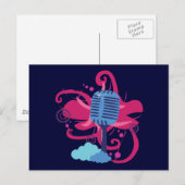 Mikrophon-Art-Explosion Postkarte (Vorne/Hinten)