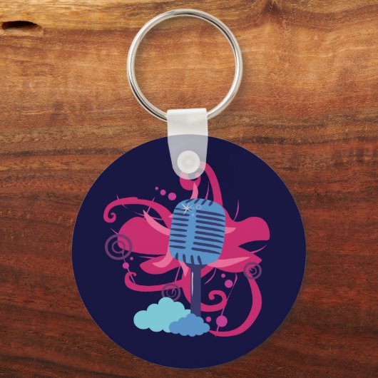Mikrophon-Art-Explosion Schlüsselanhänger (Vorderseite)