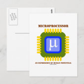 Mikroprozessor - ein Ausdruck menschlichen Potenzi Postkarte (Vorne/Hinten)