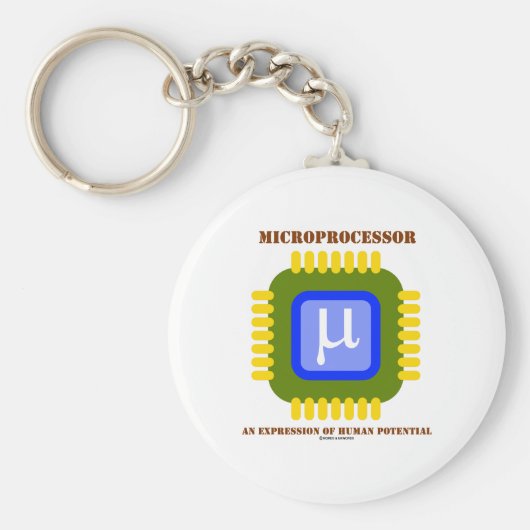 Mikroprozessor - ein Ausdruck menschlichen Potenzi Schlüsselanhänger (Vorne)