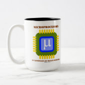Mikroprozessor - ein Ausdruck menschlichen Potenzi Zweifarbige Tasse (Links)