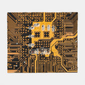 Mikroschema-Textur-Illustrationchip,Mikro,Hintergr Fleecedecke (Vorderseite (Horizontal))