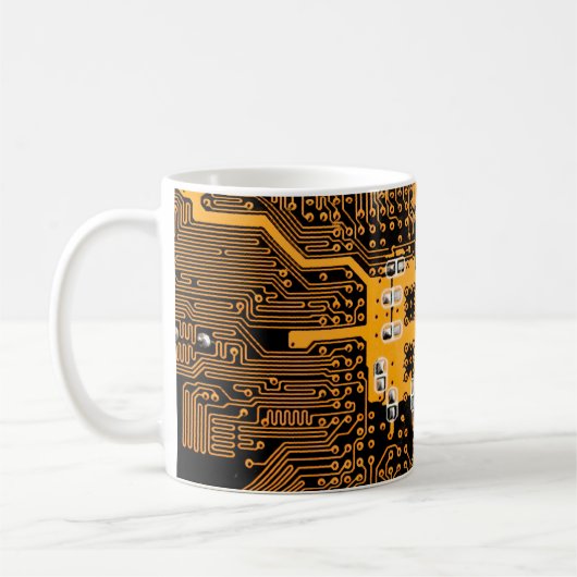 Mikroschema-Textur-Illustrationchip,mikro,hintergr Kaffeetasse (Links)