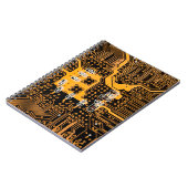 Mikroschema-Textur-Illustrationchip,mikro,hintergr Notizblock (Linke Seite)