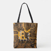 Mikroschema-Textur-Illustrationchip,mikro,hintergr Tasche (Rückseite)