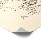 Mikroskop 1948 Patent Art Old Peper Poster (Ecke)