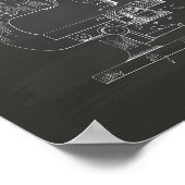 Mikroskop 1948 Patentierkunstkhalkboard Poster (Ecke)