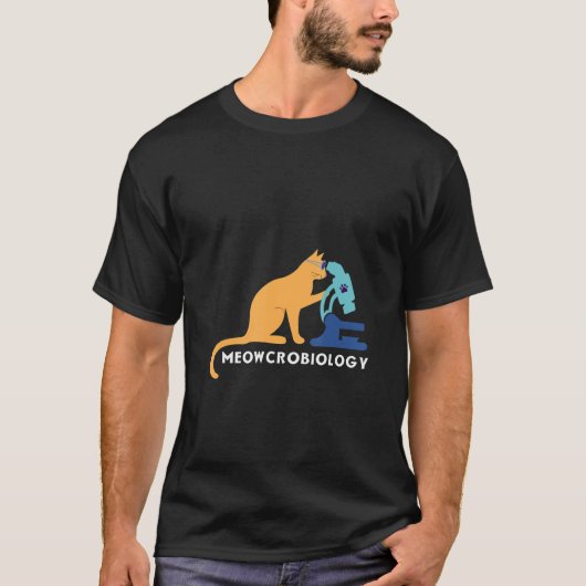 Mikroskop Bacteria Science Microbiology Cat T-Shirt (Vorderseite)