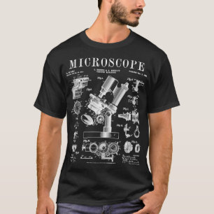 Mikroskop Biologe Wissenschaft Vintage-Patentzeich T-Shirt