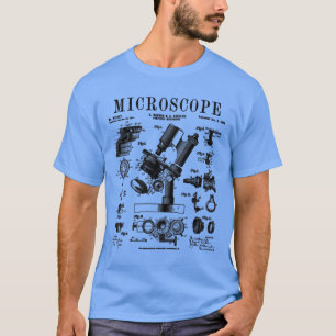 Mikroskop Biologe Wissenschaft Vintage Patentzeich T-Shirt