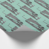 Mikroskop des 18. Jahrhunderts - Antiquitätenwisse Geschenkpapier (Ecke)