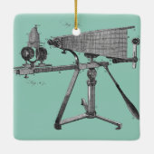 Mikroskop des 18. Jahrhunderts - Antiquitätenwisse Keramikornament (Rückseite)