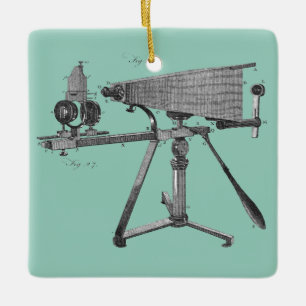 Mikroskop des 18. Jahrhunderts - Antiquitätenwisse Keramikornament