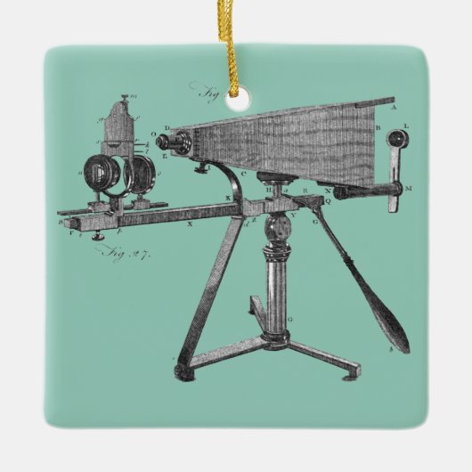 Mikroskop des 18. Jahrhunderts - Antiquitätenwisse Keramikornament (Vorderseite)