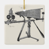 Mikroskop des 18. Jahrhunderts - Antiquitätenwisse Keramikornament (Rückseite)