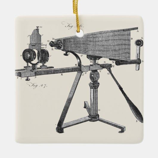 Mikroskop des 18. Jahrhunderts - Antiquitätenwisse Keramikornament (Vorderseite)