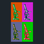 Mikroskop-Pop Art Poster<br><div class="desc">Während unser Wissen über das Universum wächst,  finden wir,  dass nichts unmöglich ist. Bei String Theory sind Spaß und Wissen in unserer vielfältigen Auswahl an Bekleidung reichlich vorhanden und denken Sie daran,  99% der in meiner Galerie angebotenen Gegenstände können auf Ihren Geschmack angepasst werden!</div>