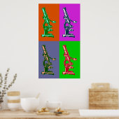 Mikroskop-Pop Art Poster (Küche)