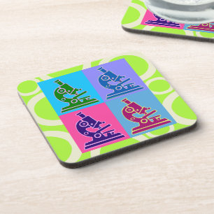 Mikroskop-Pop-Kunst-Untersetzer Untersetzer