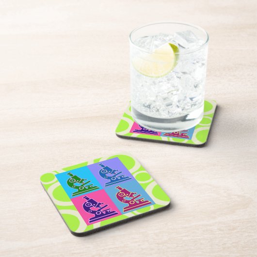 Mikroskop-Pop-Kunst-Untersetzer Untersetzer (Rechte Seite)