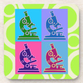 Mikroskop-Pop-Kunst-Untersetzer Untersetzer (Vorderseite)