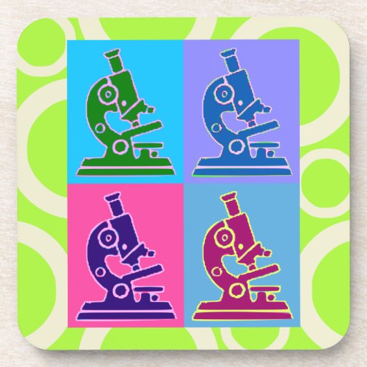 Mikroskop-Pop-Kunst-Untersetzer Untersetzer (Vorderseite)
