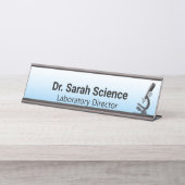 Mikroskop Schreibtischnamensplakette (Vorderseite )