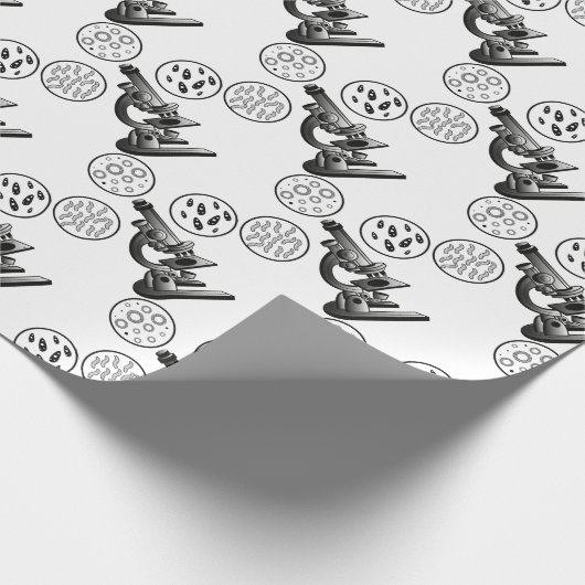 Mikroskop-Virus Geschenkpapier (Ecke)