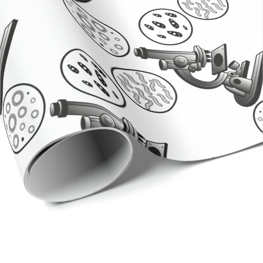 Mikroskop-Virus Geschenkpapier (Rolleneckpunkt)