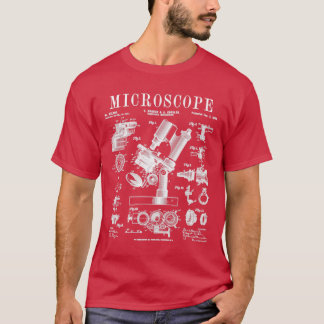 Mikroskopbiologe Science Vintag Patent Drawin T-Shirt