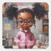 Mikroskopie Quadratischer Aufkleber (Vorderseite)