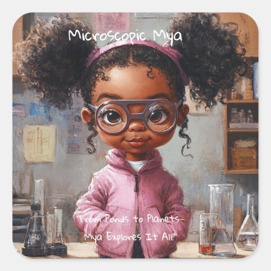 Mikroskopie Quadratischer Aufkleber (Vorderseite)