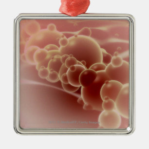 Mikroskopische Ansicht der Latexmikrosphären Ornament Aus Metall