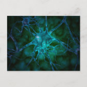 Mikroskopische Ansicht mehrfacher Nerven-Zellen 2 Postkarte (Vorderseite)