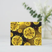 Mikroskopische Ansicht von Coronavirus Postkarte (Stehend Vorderseite)