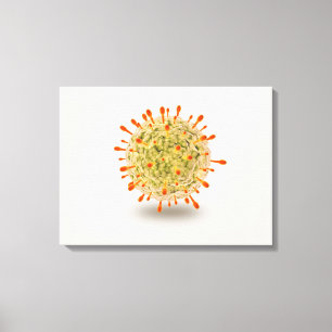 Mikroskopische Ansicht von Herpes-Virus 2 Leinwanddruck