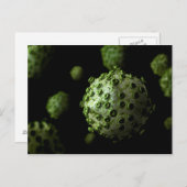 Mikroskopische Ansicht von HIV-Virus 1 Postkarte (Vorne/Hinten)