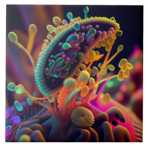 Mikroskopische Art Tile Fliese