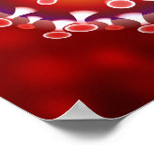 Mikroskopische Corona-Virus-Wissenschaft Rote Biol Poster (Ecke)