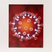Mikroskopische Covid-Virus-Wissenschaft - Moderne, Puzzle (Vertikal)