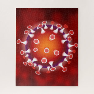 Mikroskopische Covid-Virus-Wissenschaft - Moderne, Puzzle