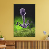 Mikroskopische Darstellung der Bakteriophage Leinwanddruck (Insitu (Wohnzimmer))